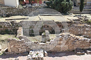 Agora market, temple ruins, Athens, Greece photo