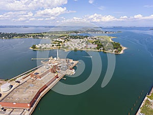 Aerial view of Quincy, Massachusetts, USA photo