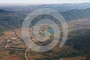 Aerial view - Aerial view of highway Hemus in Bulgaria