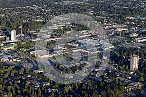 Aerial view from Airplane of Guildford Shopping Mall.