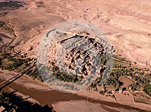 Aerial view on Ait Ben Haddou in Morocco