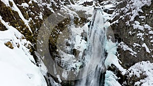 The aerial view of Akiu Great Falls