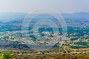 Aerial view of the Al Hamra town in Oman....IMAGE photo