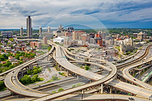 Aerial view of Albany, New York