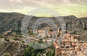 Aerial view of Albarracin