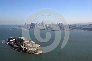 Aerial view of Alcatraz, Bay B