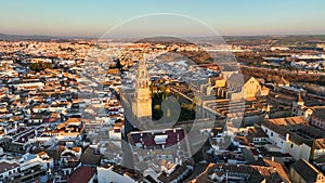 Aerial view of the Alcazar of Cordoba, Spain.