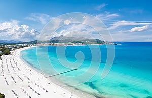 Aerial view of Alcudia bay