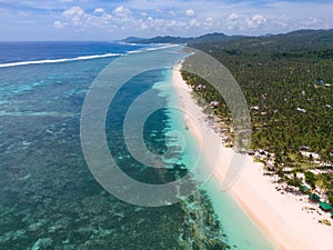 Aerial view of Alegria Beach, Siargao Island, Philippines photo