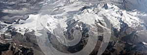 Aerial view of Alps mountains