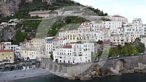 Aerial view of Amalfi, Amalfi coast. Italy