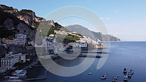 Aerial view of Amalfi, Amalfi coast. Italy