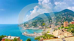 Aerial view of amalfi coast