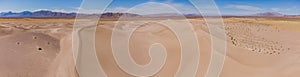 Aerial view of the Amargosa Sand Dunes in a hot day