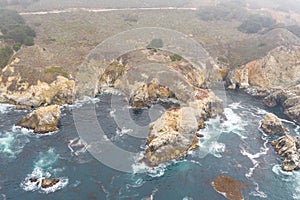 Aerial View of the Amazing Coastline in Northern California
