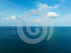 Aerial view Amazing open sea, Beautiful ocean in the morning summer season,Image by Aerial view drone shot, high angle view Top