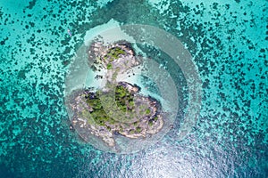 Aerial view of amazing tropical paradise Koh Kra island in Thailand photo