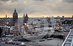 Aerial view of Amsterdam