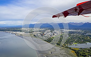 An aerial view of Anchorage