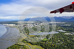 An aerial view of Anchorage