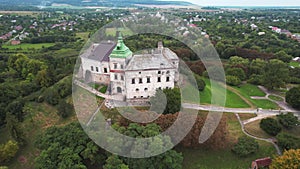 Aerial view of the ancient Olesko castle near Lviv, Ukraine