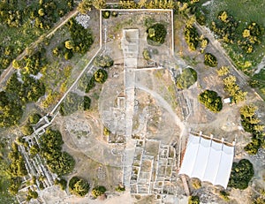 Aerial view of ancient theatre of Kourion