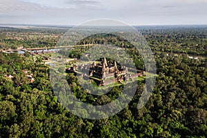 Aerial View of Angkor Wat Temple, Siem Reap, Cambodia