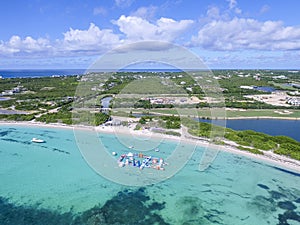 Aerial view of Anguilla Beaches