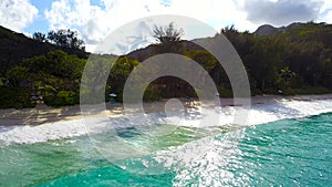 Aerial view of Anse Intendance, Seychelles.