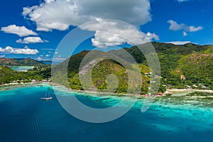 Aerial View: Anse Pasquiere, Praslin