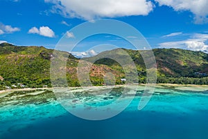 Aerial View: Anse Pasquiere, Praslin