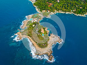 Aerial view of Antibes, a resort town between Cannes and Nice on the French Riviera