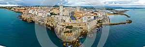 Aerial view of Antibes, a resort town between Cannes and Nice on the French Riviera