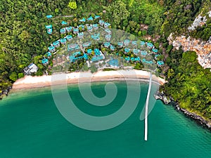 Aerial view of Ao Nang Beach in Krabi, Thailand