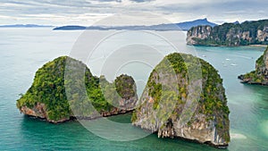 Aerial view of Ao Nang coastline