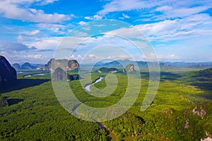 Aerial view at Ao Tha Lane, Krabi