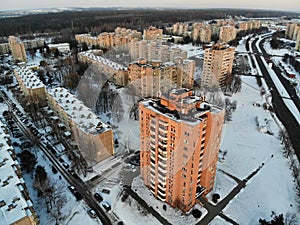 Aerial view of apartment in Kaunas