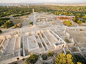 Aerial view of Apollonas Ilatis ancient site, Limassol, Cyprus