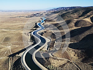 Aerial view of aqueduct