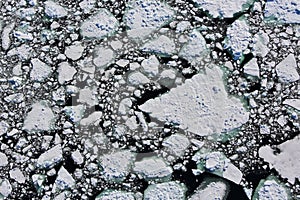 Aerial view of Arctic Ocean