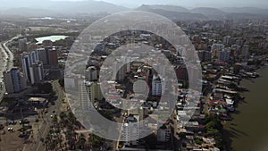 Aerial view of an area of the city of Lecheria, located in the north of Anzoa?tegui State, Venezuela-