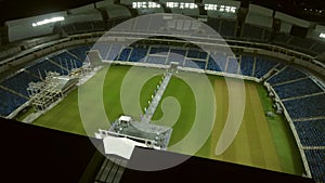 Aerial view of Arena das Dunas soccer stadium in city of Natal, the capital of Rio Grande