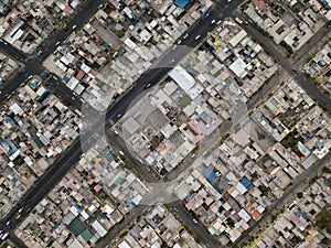 Aerial view of Arequipa city in Peru.