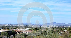 Aerial view of Arizona Capital City of Phoenix from South Mountain