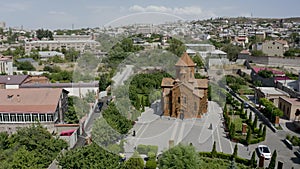 Aerial view Armenian Apostolic Church in Yerevan, Armenia.