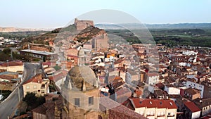 Aerial view of Arnedo, famous touristic destination in La Rioja, Spain.