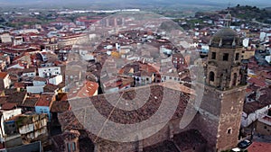 Aerial view of Arnedo, famous touristic destination in La Rioja, Spain.