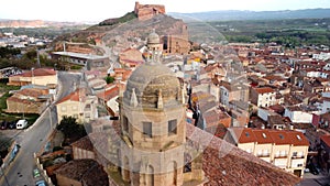 Aerial view of Arnedo, famous touristic destination in La Rioja, Spain.