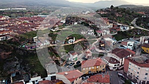 Aerial view of Arnedo, famous touristic destination in La Rioja, Spain.