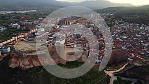 Aerial view of Arnedo, famous touristic destination in La Rioja, Spain.